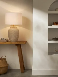 Grote tafellamp Bodhi met keramische voet^Westwing Collection Fashion