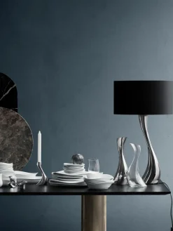 Grote tafellamp Cobra van edelstaal^GEORG JENSEN New