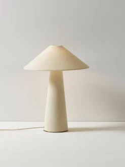Grote tafellamp Ilena van linnen^Westwing Collection Hot