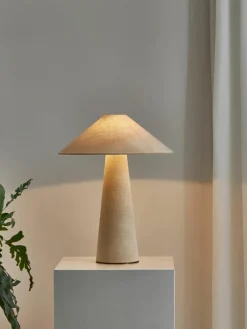 Grote tafellamp Ilena van linnen^Westwing Collection Hot