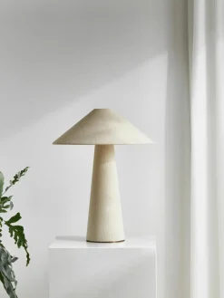 Grote tafellamp Ilena van linnen^Westwing Collection Hot