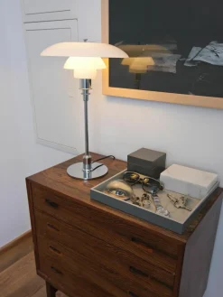 Grote tafellamp PH 3/2, mondgeblazen^Louis Poulsen New