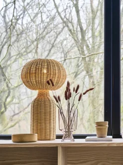 Grote tafellamp Vinka van rotan^Westwing Clearance