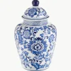 Grote vaas met deksel Annabelle van porselein, H 35 cm^Westwing Discount