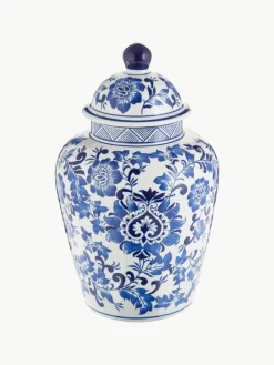 Grote vaas met deksel Annabelle van porselein, H 35 cm^Westwing Discount