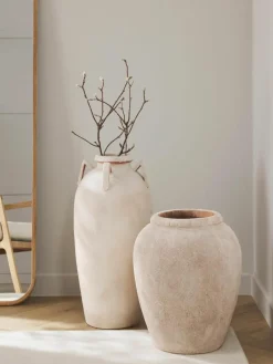 Grote vloervaas Leana met zandafwerking, H 50 cm^Westwing Collection New
