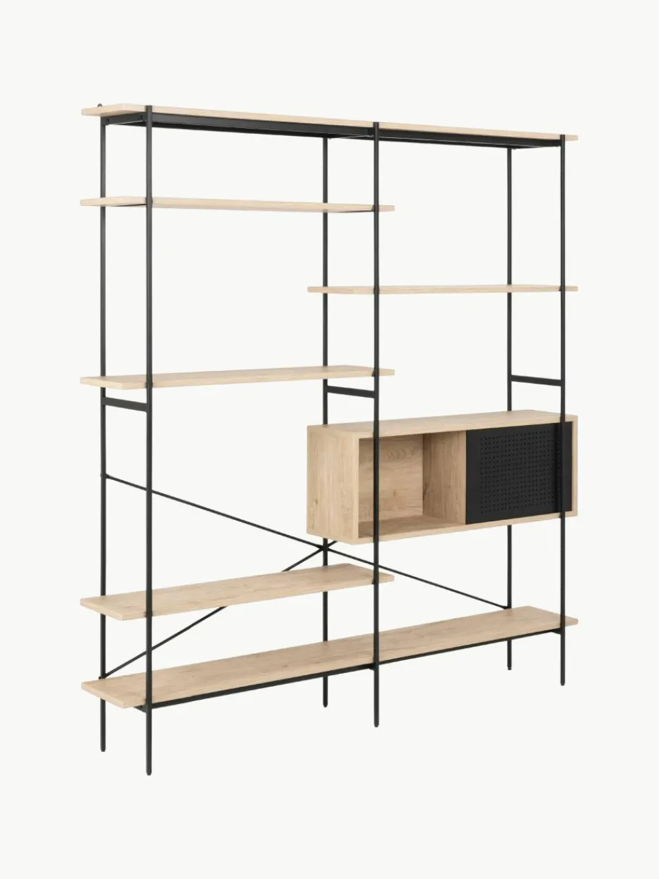 Grote wandkast Angus van hout en metaal^Westwing Discount