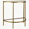 Halfroned glazen wandtafel Goddess met antieke afwerking^BePureHome Clearance