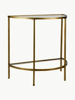 Halfroned glazen wandtafel Goddess met antieke afwerking^BePureHome Clearance