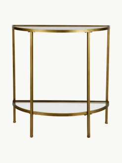 Halfroned glazen wandtafel Goddess met antieke afwerking^BePureHome Clearance