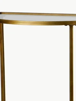 Halfroned glazen wandtafel Goddess met antieke afwerking^BePureHome Clearance