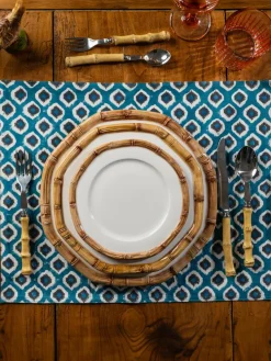 Handbedrukte katoenen placemats Sarp, 4 stuks^Westwing Hot
