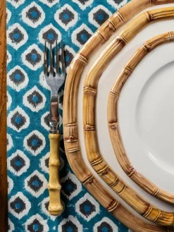 Handbedrukte katoenen placemats Sarp, 4 stuks^Westwing Hot