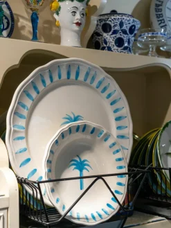 Handbeschilderd soepbord The Palms^Westwing Outlet