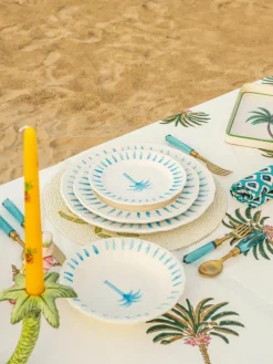 Handbeschilderd soepbord The Palms^Westwing Outlet