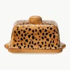 Handbeschilderde botervloot Leopard^Anna + Nina New
