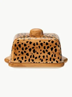 Handbeschilderde botervloot Leopard^Anna + Nina New