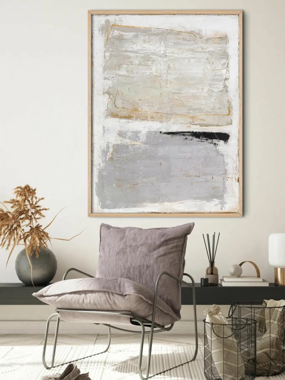 Handbeschilderde canvasdoek Scenario met houten frame^Malerifabrikken Clearance