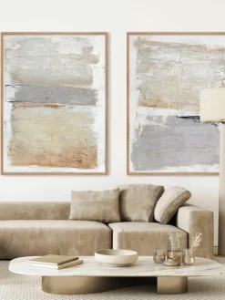 Handbeschilderde canvasdoek Scenario met houten frame^Malerifabrikken Clearance