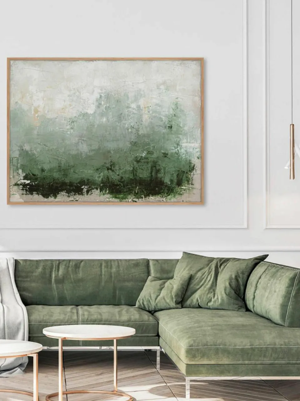 Handbeschilderde canvasdoek New Story met houten frame^Malerifabrikken Online