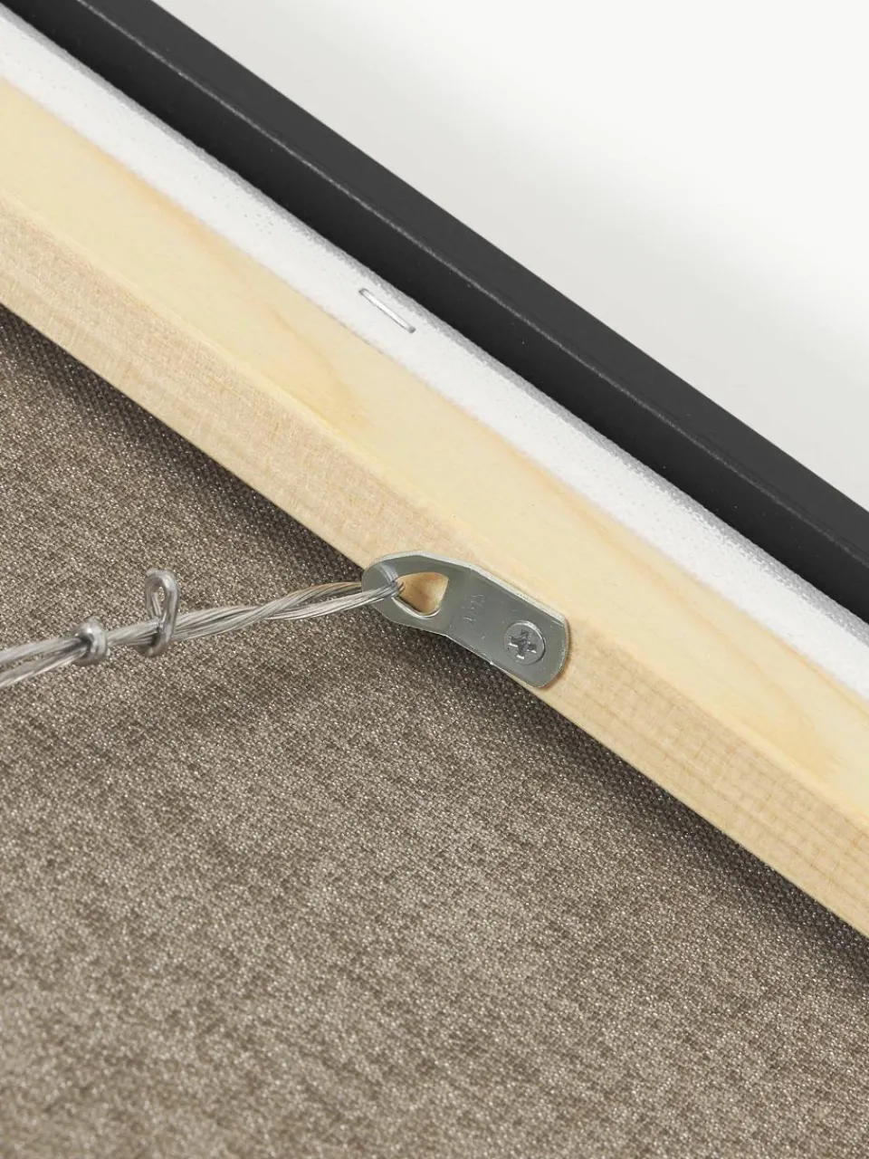 Handbeschilderde canvasdoek Simple Living met houten frame^Malerifabrikken Best