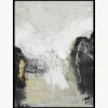 Handbeschilderde canvasdoek White Noir met houten frame^Malerifabrikken Clearance