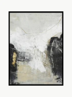 Handbeschilderde canvasdoek White Noir met houten frame^Malerifabrikken Clearance