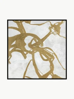 Handbeschilderde canvasdoek Goldplay met houten frame^Malerifabrikken Fashion
