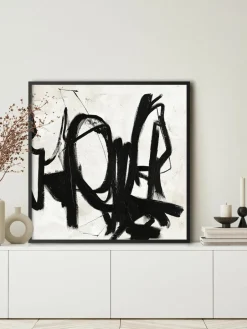 Handbeschilderde canvasdoek Playblack met houten frame^Malerifabrikken Discount