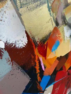 Handbeschilderde canvasdoek Esplosione di Colore^Agave Clearance