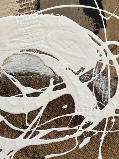 Handbeschilderde canvasdoek Cream^Agave Online