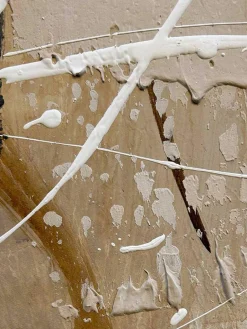 Handbeschilderde canvasdoek Cream^Agave Online