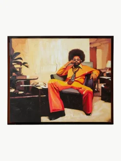 Handbeschilderde canvasdoek Higher met houten frame^HKLIVING New