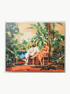 Handbeschilderde canvasdoek Higher met houten frame^HKLIVING Best