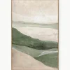 Handbeschilderde canvasdoek Green Field met houten lijst^Malerifabrikken Clearance