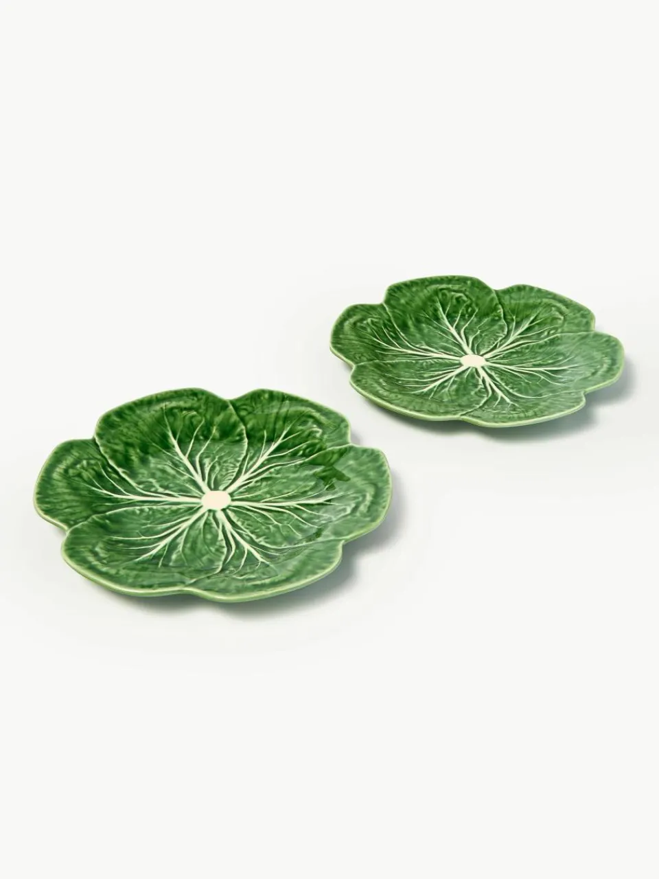 Handbeschilderde dinerborden Cabbage, 4 stuks^BORDALLO PINHEIRO Sale