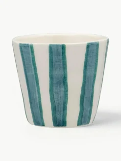 Handbeschilderde espresso kopjes Powder Striped, 2 stuks^Anna + Nina Clearance