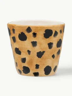 Handbeschilderde espresso kopjes Leopard, 2 stuks^Anna + Nina Outlet