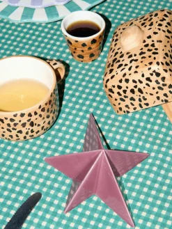 Handbeschilderde espresso kopjes Leopard, 2 stuks^Anna + Nina Outlet