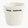 Handbeschilderde espressokopjes Good Morning, 6 stuks^Anna + Nina Sale