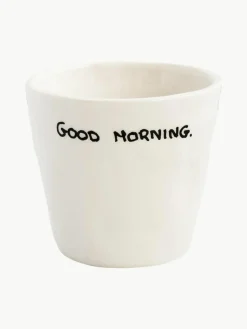 Handbeschilderde espressokopjes Good Morning, 6 stuks^Anna + Nina Sale