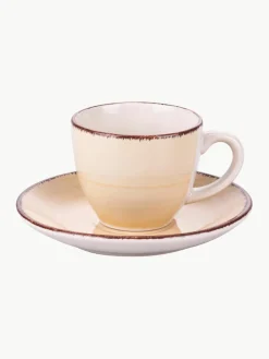 Handbeschilderde espresso kopjes Baita met schoteltjes, 6-delig^Villa D'Este Home Tivoli Hot