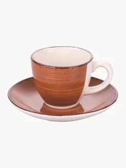 Handbeschilderde espresso kopjes Baita met schoteltjes, 6-delig^Villa D'Este Home Tivoli Hot