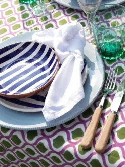 Handbeschilderde katoenen tafelkleed Azra^Westwing Sale