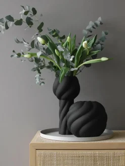 Handbeschilderde keramische vaas Twist Ball, H 20 cm^Cooee Design Sale