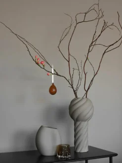 Handbeschilderde keramische vaas Twist Pillar, H 34 cm^Cooee Design New