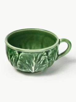 Handbeschilderde kopjes Cabbage met schoteltjes, 4 stuks^BORDALLO PINHEIRO Clearance