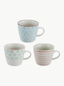 Handbeschilderde mokken Patrizia, set van 3^Bloomingville Discount