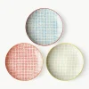 Handbeschilderde ontbijtbord Carla met een speels patroon, set van 3^Bloomingville Fashion