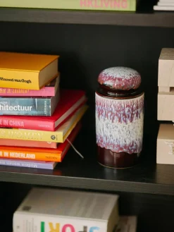 Handbeschilderde opbergpot 70's^HKLIVING Clearance